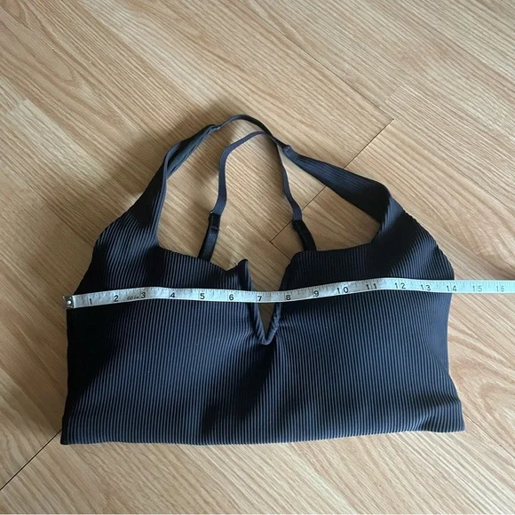 BuffBunny Black Ribbed Cross Sports Bra XL - Picture 5 of 6